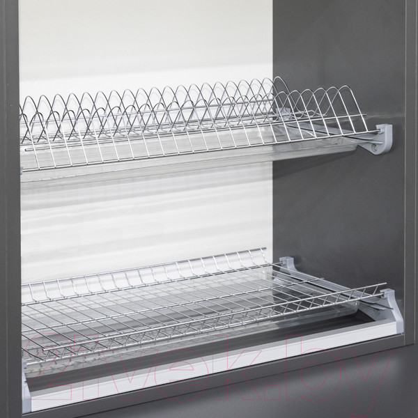 Изображение товара Сушилка для посуды встраиваемая AKS Gridli 800 в верхнюю базу с алюминиевым профилем (хром/сталь)