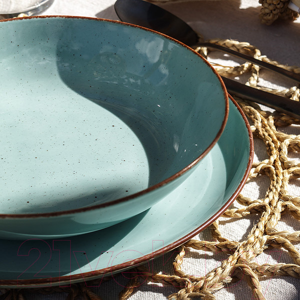 Изображение товара Тарелка столовая глубокая Cmielow i Chodziez Atelier City / CT05-0T01490 (бирюзовый)