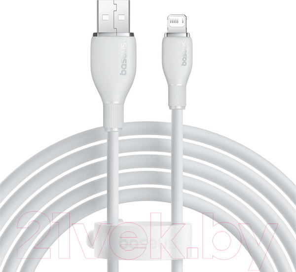 Изображение товара Кабель Baseus Pudding USB to iP 2.4A / P10355700221-01 (2м, белый)