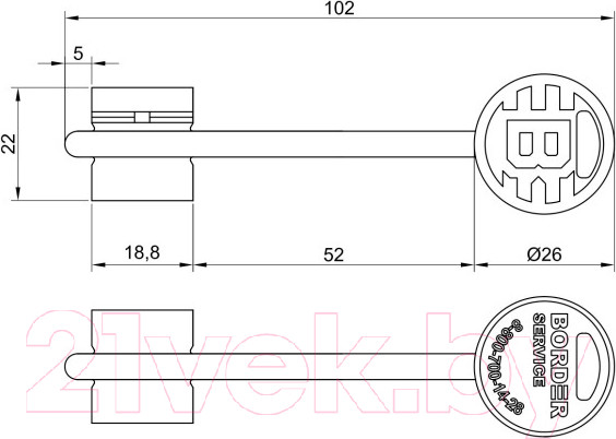 Изображение товара Замок врезной Border 73000-GL8-10