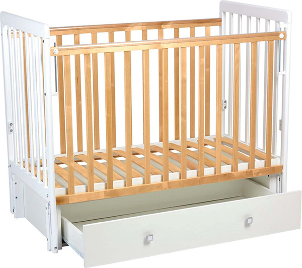 Изображение товара Детская кроватка Фея 328-01 / 0003162-17 (белый/натуральный)