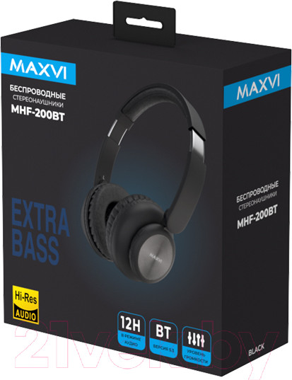 Изображение товара Беспроводные наушники Maxvi MHF-200BT (черный)