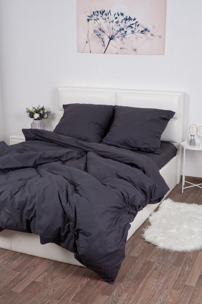 Изображение товара Пододеяльник Milanika Грэй Евро (поплин г/к)