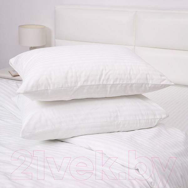 Изображение товара Пододеяльник Milanika Белый Евро (поплин-страйп)