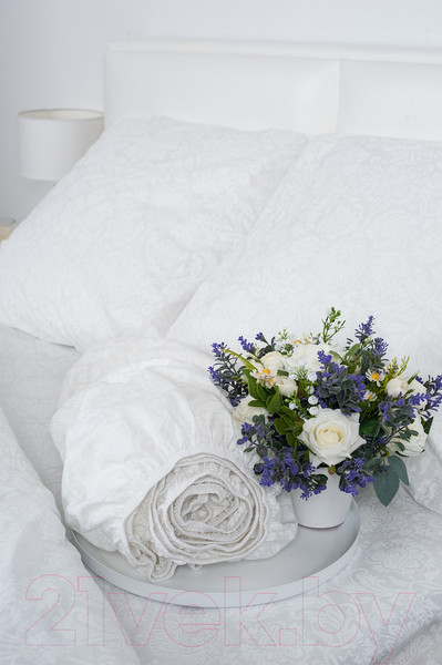 Изображение товара Простыня Milanika Бриллиант на резинке 140x200x20 (поплин-жаккард)