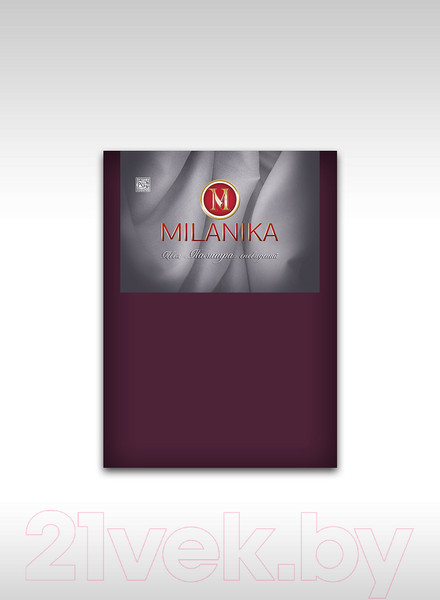 Изображение товара Простыня Milanika Бордо на резинке 180x200x20 (поплин г/к)