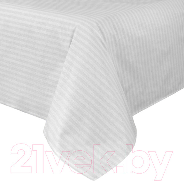 Изображение товара Простыня Milanika Белая 2сп (поплин-страйп)