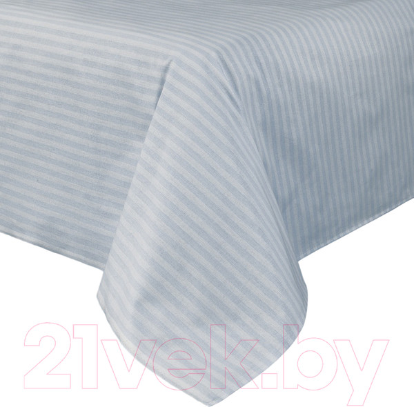 Изображение товара Простыня Milanika Светло-серая 2сп (поплин-страйп)