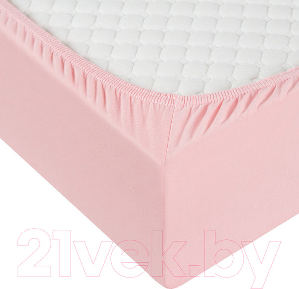 Изображение товара Простыня Milanika Розовый 140x200x20 (трикотаж)