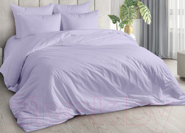 Изображение товара Комплект постельного белья Milanika Сирень 2сп с европростыней (поплин г/к)