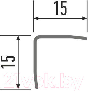Изображение товара Уголок отделочный КТМ-2000 У1515-1 (алюминий)