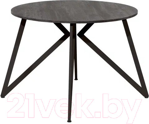 Изображение товара Обеденный стол Millwood Женева Л18 D110 (сосна пасадена/металл черный)