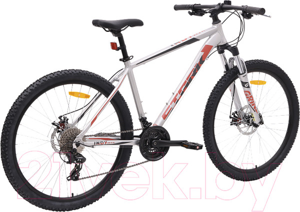 Изображение товара Велосипед STARK Indy 27.2 D 2024 (18, серебристый металлик/черный металлик/красный)