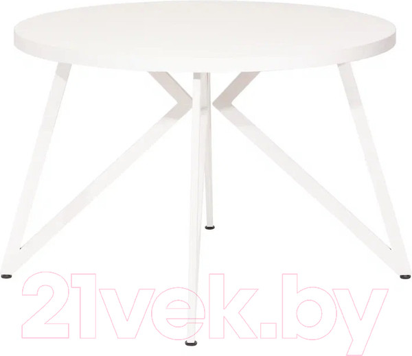 Изображение товара Обеденный стол Millwood Женева Л D110 (белый/металл белый)