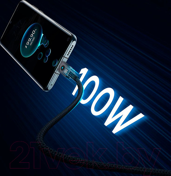 Изображение товара Кабель Baseus Unbreakable USB to Type-C 100W / P10355801111-01 (2м, черный)
