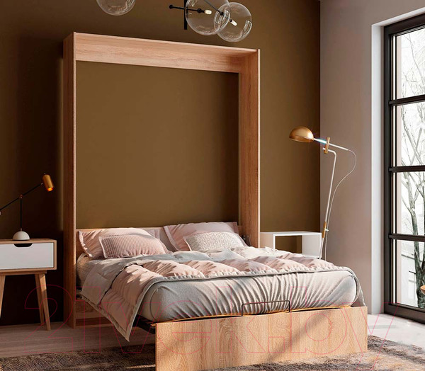 Изображение товара Шкаф-кровать трансформер Макс Стайл Dynamo 18мм 140x200 (Egger дуб бардолино натуральный Н1145 ST10)