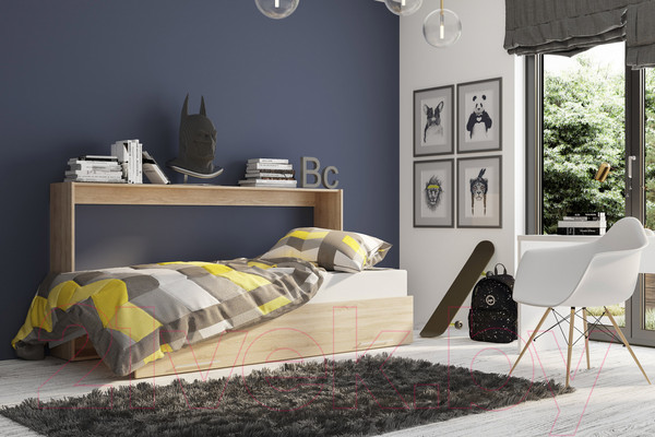 Изображение товара Шкаф-кровать трансформер Макс Стайл TNT 18мм 90x200 (Egger дуб бардолино натуральный Н1145 ST10)