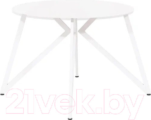 Изображение товара Обеденный стол Millwood Женева Л18 D100 (белый/металл белый)