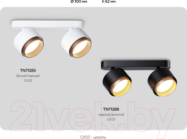 Изображение товара Спот Ambrella TN71288/2 BK/GD (черный/золото)