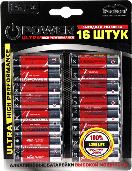 Изображение товара Комплект батареек ProDom AA LR6 / 3124448 (16шт)