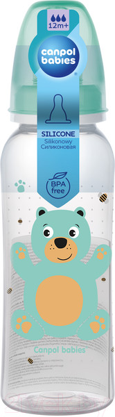 Изображение товара Бутылочка для кормления Canpol Cute Animals / 11/841 (250мл)