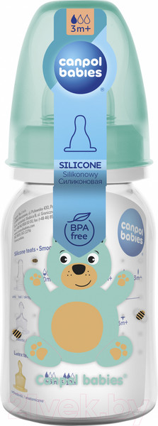 Изображение товара Бутылочка для кормления Canpol Cute Animals / 11/851 (120мл)