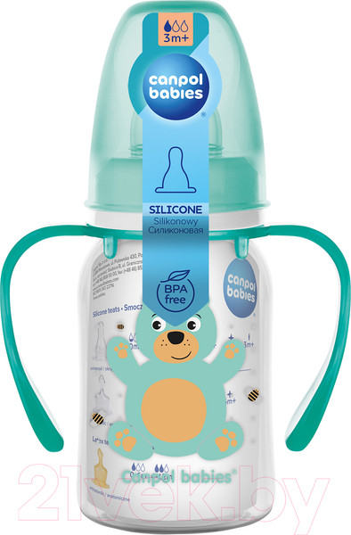Изображение товара Бутылочка для кормления Canpol Cute Animals / 11/823 (120мл)