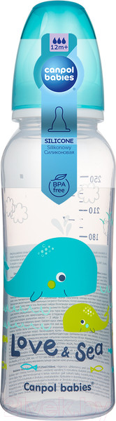 Изображение товара Бутылочка для кормления Canpol Love & Sea / 59/400 (250мл)