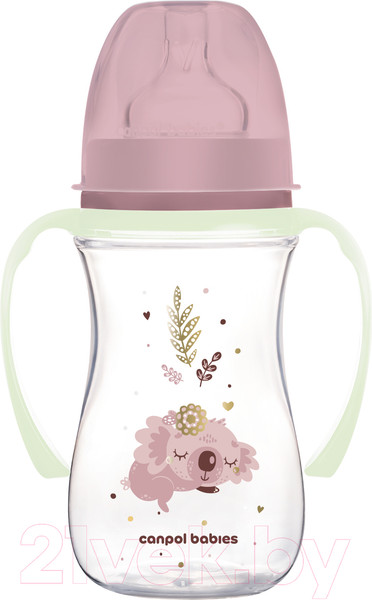 Изображение товара Бутылочка для кормления Canpol EasyStart Sleepy Koala / 35/237 (240мл, розовый)