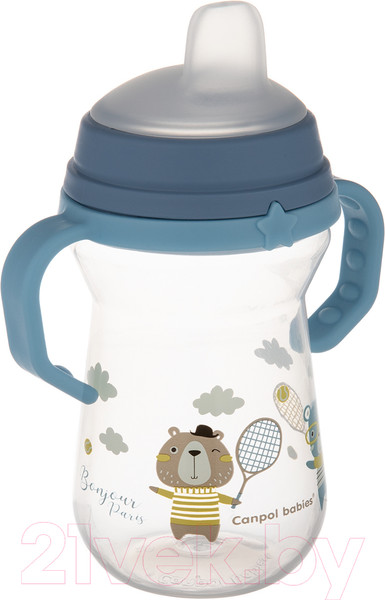 Изображение товара Поильник Canpol Bonjour Paris / 56/613 (250мл, синий)