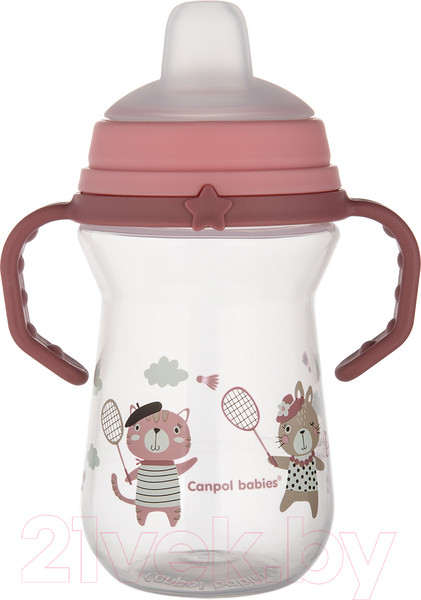 Изображение товара Поильник Canpol Bonjour Paris / 56/613 (250мл, розовый)