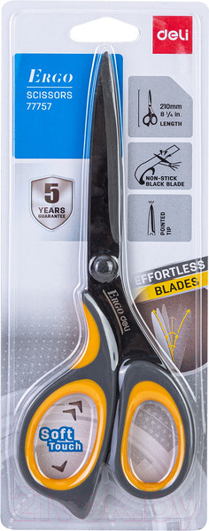 Изображение товара Ножницы канцелярские Deli E77757 (серый)