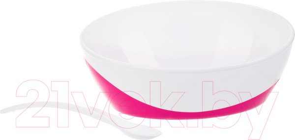 Изображение товара Набор посуды для кормления Canpol Миска с ложкой / 31/406 (350мл, розовый)