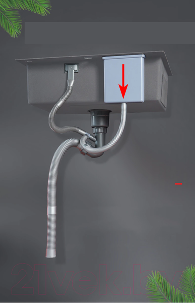 Изображение товара Мойка кухонная Avina Zepein Professional PVD D6550HD (графит)