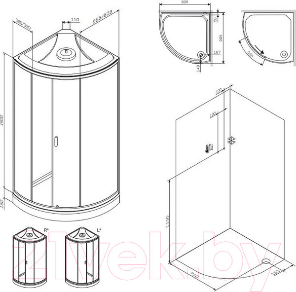 Изображение товара Душевая кабина AM.PM X-Joy W88C-401-090WT