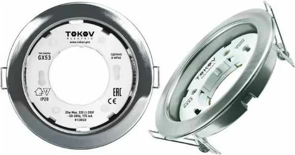 Изображение товара Точечный светильник Tokov Electric TOK-GX53-MCH-1 (матовый хром)