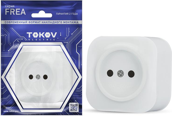 Изображение товара Розетка Tokov Electric Frea TKE-FR-R1-C01 (белый)