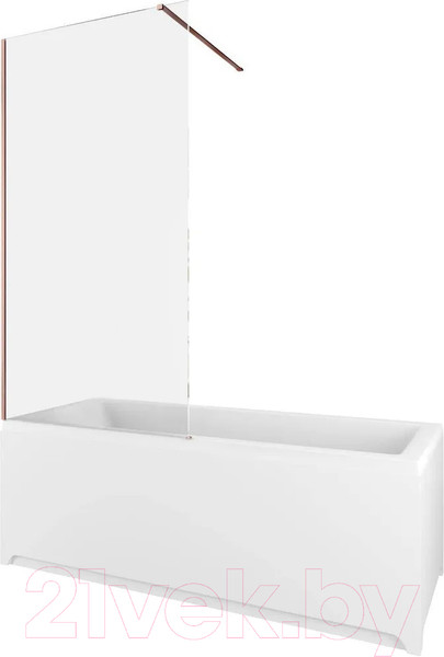 Изображение товара Стеклянная шторка для ванны Allen Brau Infinity 3 3.21065.60 / 323857 (медь браш)