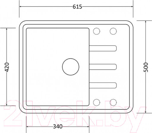 Изображение товара Мойка кухонная ZORG Apollo 65 (черный оникс)