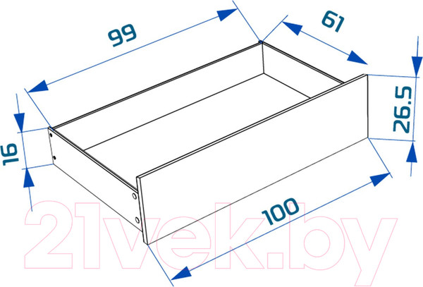 Изображение товара Ящик под кровать Mio Tesoro Варма Sang Box (белый)