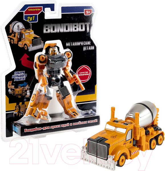 Изображение товара Робот-трансформер Bondibon Bondibot Бетономешалка / ВВ6094 (желтый)