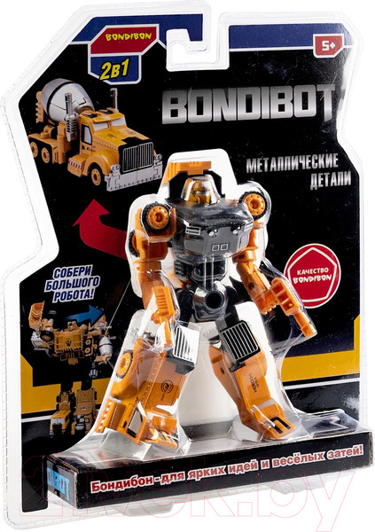 Изображение товара Робот-трансформер Bondibon Bondibot Бетономешалка / ВВ6094 (желтый)