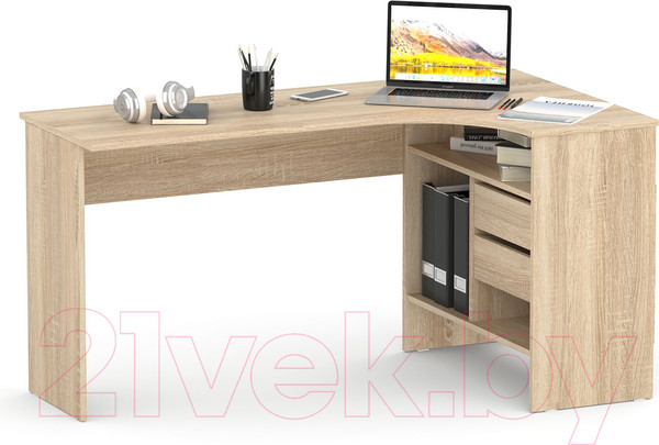 Изображение товара Компьютерный стол Сокол-Мебель СПМ-25 (правый, дуб сонома)