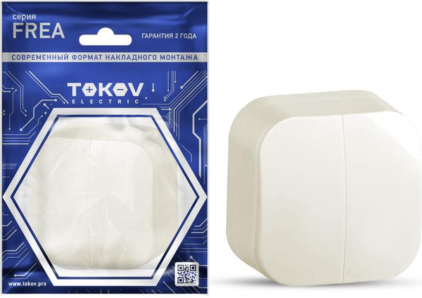 Изображение товара Выключатель Tokov Electric Frea TKE-FR-V2-C02 (бежевый)