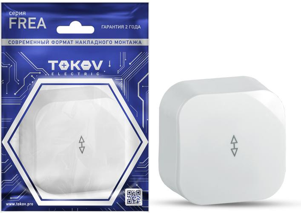 Изображение товара Выключатель Tokov Electric Frea TKE-FR-P1-C01 (белый)