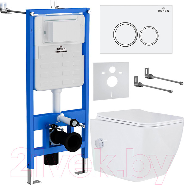 Изображение товара Унитаз подвесной с инсталляцией Roxen StounFix Slim 506235