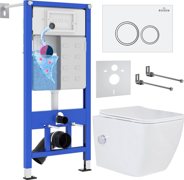 Изображение товара Унитаз подвесной с инсталляцией Roxen StounFix Slim 506235