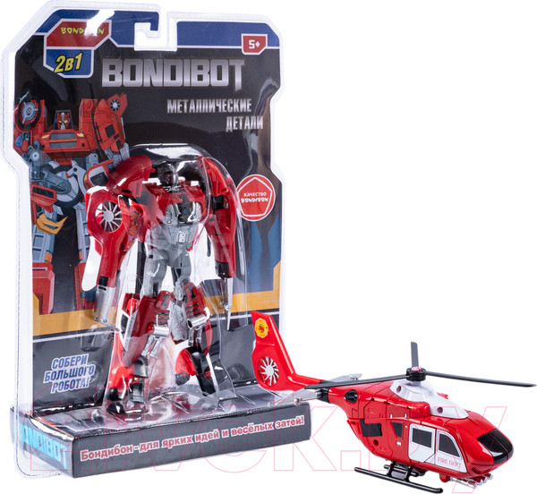 Изображение товара Робот-трансформер Bondibon Bondibot Вертолет пожарный / ВВ6105 (красный)