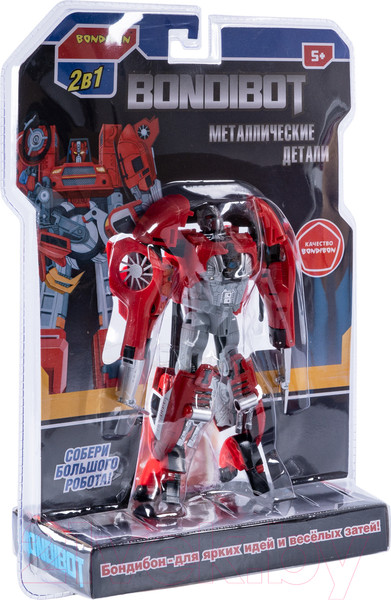 Изображение товара Робот-трансформер Bondibon Bondibot Вертолет пожарный / ВВ6105 (красный)