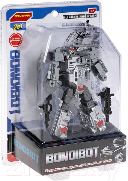 Изображение товара Робот-трансформер Bondibon Bondibot Катер / ВВ6098 (серый)